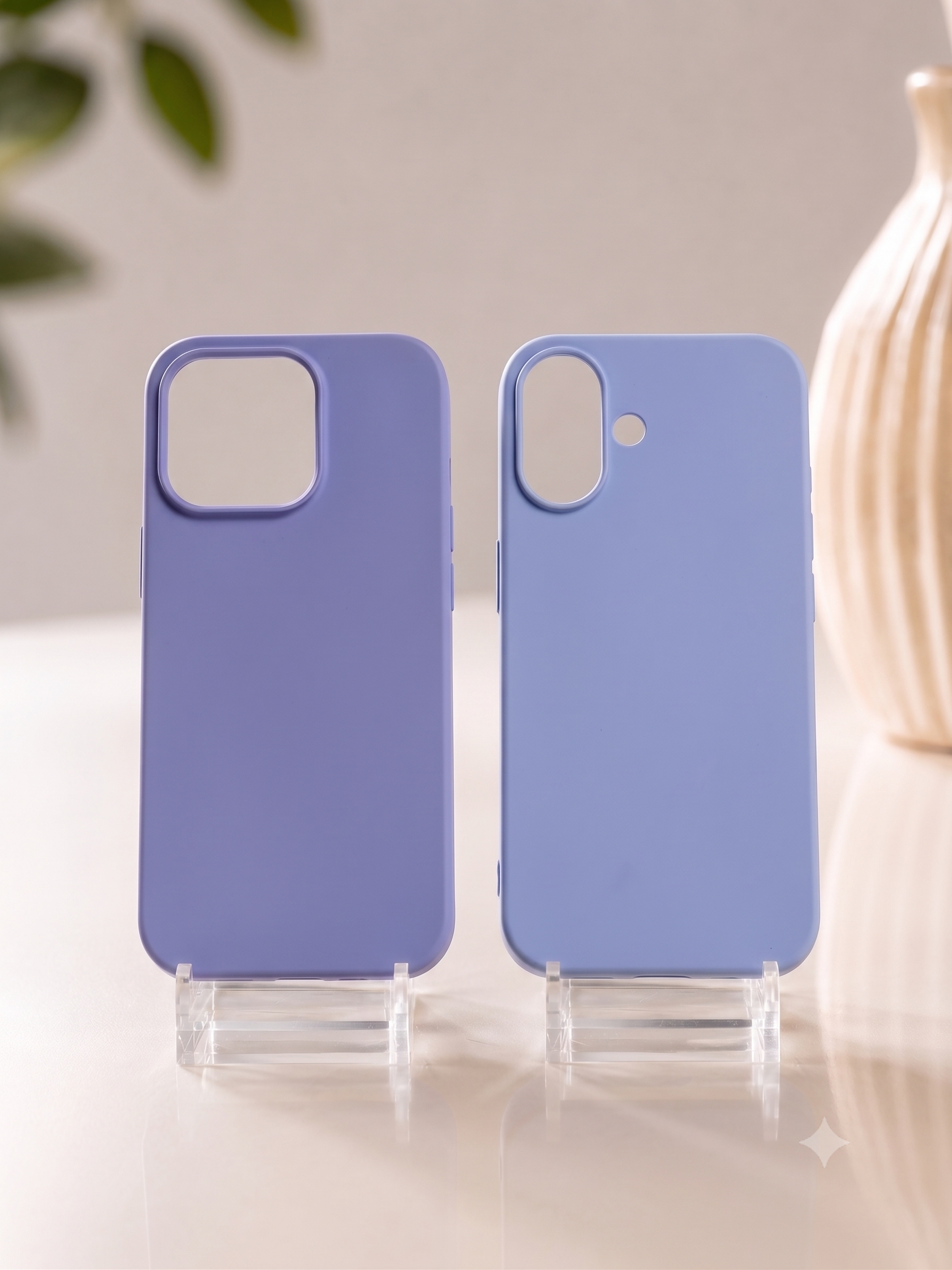 Minimalist Pastel Mor Silikon Telefon Kılıfı